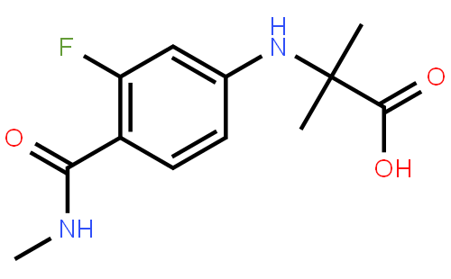 N-[3-氟-4-[(甲基氨基)羰基]苯基]-2-甲基-丙氨酸