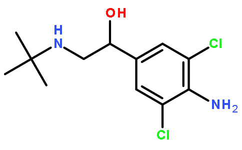 克伦特罗(cas:129138-58-5) 结构式图片