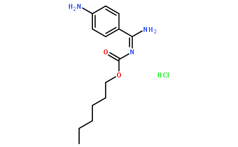 ((E)-Hexylamino(4-aminophenyl)methylenecarbamatehydrochloride)