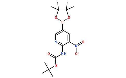 2-tert-Butyloxycarbonylamino-3-nitropyridine-5-boronic acid pinacol ester