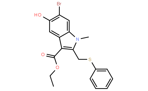 6-溴-5-羟基-1-甲基-2-(苯基硫甲基)吲哚-3-甲酸乙酯
