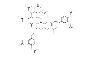 (E)-2-[3，4-双(乙酰氧基)苯基]乙基3-O-(2，3，4，6-四-O-乙酰基-BETA-D-吡喃葡萄糖基)-BETA-D-葡萄糖苷2，6-二乙酸酯4-[3-[3，4-双(乙酰氧基)苯基]-2-丙烯酸]酯