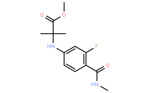 Methyl 2-((3-fluoro-4-(methylcarbamoyl)phenyl)amino)-2-methylpropanoate