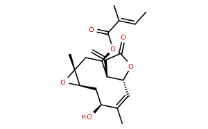 (1aR-(1aR*,3S*,4Z,5aR*,8aR*,9R*(Z),10aR*))-1a,2,3,5a,7,8,8a,9,10,10a-十氢-3-羟基-4,10a-二甲基-8-亚甲基-7-氧代环氧乙烷并(5,6)环癸(1,2-b)呋喃-9-基 2-甲基-2-丁酸酯