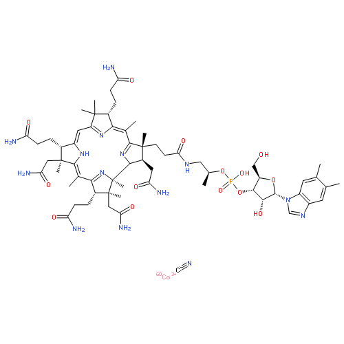 维生素b12,co-60(cas:13422-53-2) 结构式图片