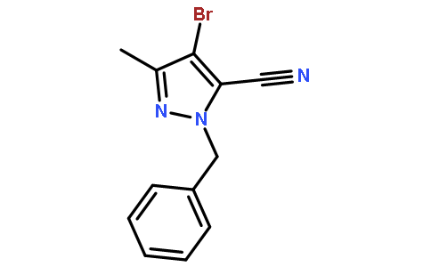 1-Benzyl-4-bromo-3-methyl-1H-pyrazole-5-carbonitrile