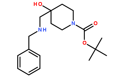 Tert-butyl 4-((benzylamino)methyl)-4-hydroxypiperidine-1-carboxylate