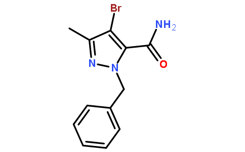 1-Benzyl-4-bromo-3-methyl-1H-pyrazole-5-carboxamide