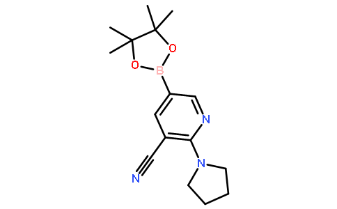 2-(Pyrrolidin-1-yl)-5-(4,4,5,5-tetramethyl-1,3,2-dioxaborolan-2-yl)nicotinonitrile