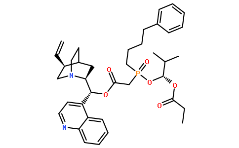 (8a,9R)-辛可宁-9-醇单[[(S)-[(1R)-2-甲基-1-(1-氧代丙氧基)丙氧基](4-苯基丁基)氧膦基]乙酸]盐