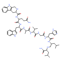 [1(R),6[S-(R*,R*)]]-N2-[(2,3,4,9-Tetrahydro-1H-pyrido[3,4-b]indol-3-yl)carbonyl]-L-glutaminyl-L-tryptophyl-L-alanyl-L-valylglycyl-N-[1-[[[1-(aminocarbonyl)-3-methylbutyl]amino]methyl]-3-methylbutyl]-L-histidinamide