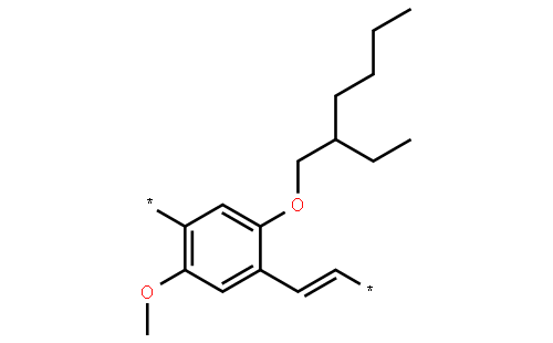 聚[2-甲氧基-5-(2-乙基己氧基)-1,4-苯撑乙烯撑]结构式