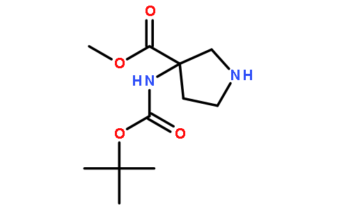 Methyl 3-({[(2-methyl-2-propanyl)oxy]carbonyl}amino)-3-pyrrolidin ecarboxylate
