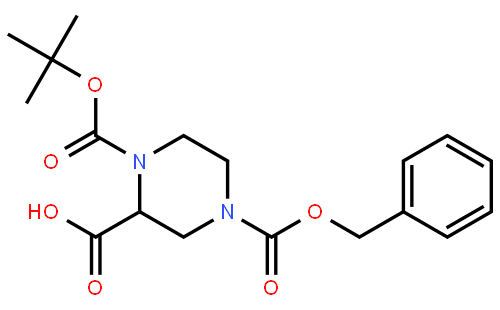(R)-N-1-BOC-N-4-CBZ-2-PIPERAZINE CARBOXYLIC ACID