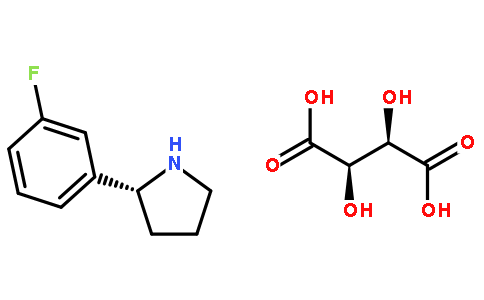 (R)-2-(3-氟苯基)吡咯烷-L-酒石酸盐