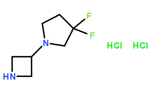 1-(azetidin-3-yl)-3,3-difluoropyrrolidine;dihydrochloride