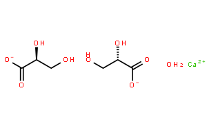 L-(-)-甘油酸 半钙盐 一水合物