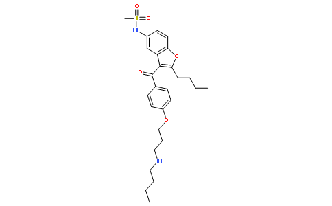 Methanesulfonamide,N-[2-butyl-3-[4-[3-(butylamino)propoxy]benzoyl]-5-benzofuranyl]-