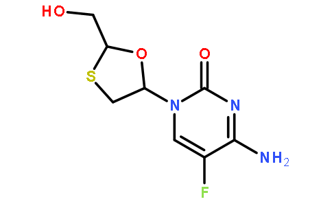 4-amino-5-fluoro-1-((2R,5S)-2-(hydroxymethyl)-1,3-oxathiolan-5-yl)pyrimidin-2(1H)-one