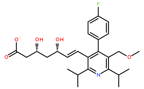 西立伐他汀(cas:145599-86-6) 结构式图片