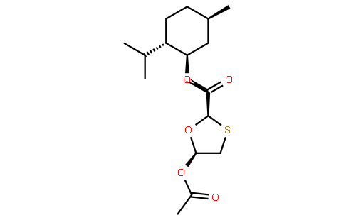 (5R)-(1R,2S,5R)-2-isopropyl-5-methylcyclohexyl 5-acetoxy-1,3-oxathiolane-2-carboxylate