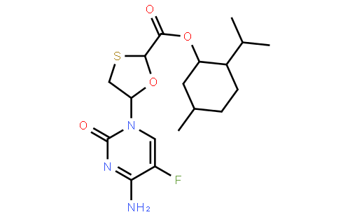 5-(4-氨基-5-氟-2-氧代-1(2H)-嘧啶)-1,3-氧硫杂环戊烷-2-甲酸 5-甲基-2-异丙基环己醇酯