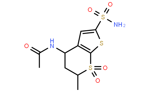 N-[(4S,6S)-6-甲基-7,7-二氧代-2-磺酰胺基-5,6-二氢-4H-噻吩并[2,3-b]噻喃-4-基]乙酰胺