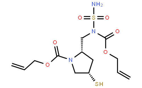 (2s,4s-烯丙基 2(烯丙氧基羰基(磺酰基)氨基)甲基-4-疏基吡咯烷