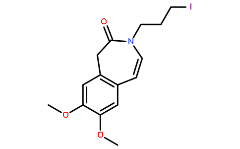 3-(3-碘丙基)-1,3-二氢-7,8-二甲氧基-2H-3-苯并氮杂环庚二烯-2-酮