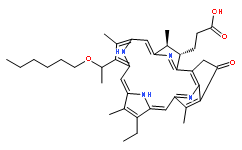 3-Phorbinepropanoic acid, 14-ethyl-9-[1-(hexyloxy)ethyl]-4,8,13,18-tetramethyl-20-oxo-, (3S,4S)-