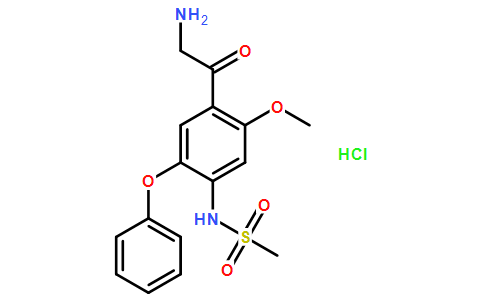 2-氨基-1-(2-甲氧基-4-甲磺酰胺基-5-苯氧基苯基)乙酮盐酸盐