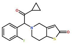 5-(2-cyclopropyl-1-(2-fluorophenyl)-2-oxoethyl)-5,6,7,7a-tetrahydrothieno(3,2-c)pyridin-2(4h)-one