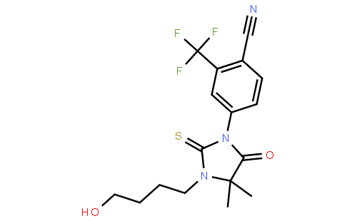 4-(3-(4-Hydroxybutyl)-4,4-dimethyl-5-oxo-2-thioxoimidazolidin-1-yl)-2-(trifluoromethyl)benzonitrile