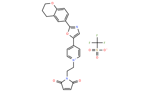 1-[2-[4-[2-(3,4-dihydro-2H-chromen-6-yl)-1,3-oxazol-5-yl]pyridin-1-ium-1-yl]ethyl]pyrrole-2,5-dione;trifluoromethanesulfonate