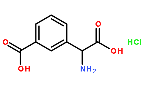 Benzeneacetic acid, a-amino-3-carboxy-, hydrochloride