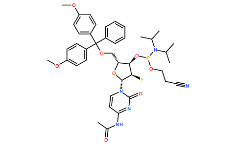 N-乙酰基-5'-O-(4,4-二甲氧基三苯甲基)-2'-脱氧-2'-氟胞苷-3'-(2-氰基乙基-N,N-二异丙基)亚磷酰胺