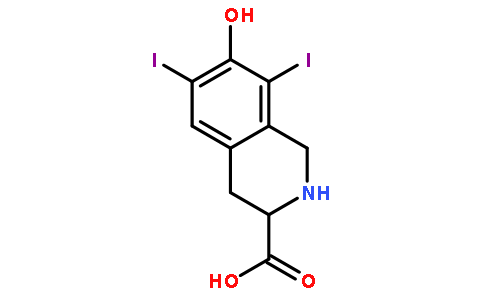 7-Hydroxy-6,8-diiodo-1,2,3,4-tetrahydroisoquinoline-3-carboxylic acid