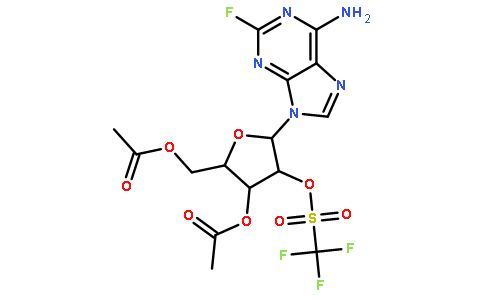 ((2R,3R,4R,5R)-3-Acetoxy-5-(6-amino-2-fluoro-9H-purin-9-yl)-4-(((trifluoromethyl)sulfonyl)oxy)tetrahydrofuran-2-yl)methyl acetate