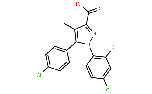 1-(2,4-二氯苯基)-5-对氯苯基-4-甲基-吡唑-3-甲酸