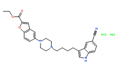 ethyl 5-(4-(4-(5-cyano-1H-indol-3-yl)butyl)piperazin-1-yl)benzofuran-2-carboxylate (dihydrochloride)
