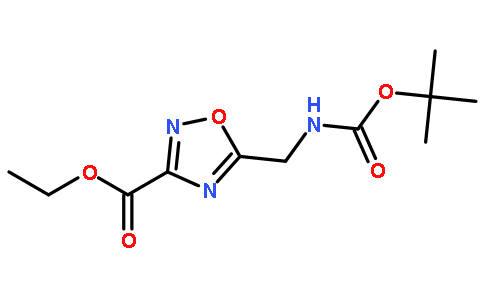 5-((叔丁氧基羰基氨基)甲基)-1,2,4-噁二唑-3-羧酸乙酯