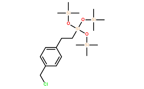 chloromethylphenethyltris(trimethylsiloxy)silane,mixed m-,p- ,a-,b-isomers