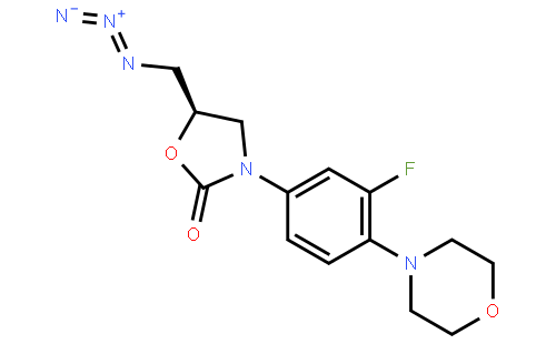 (R)-N-[3-(3-FLUORO-(4-MORPHOLINYL)PHENYL)-2-OXO-5-OXAZOLIDINYL]METHYL AZIDE