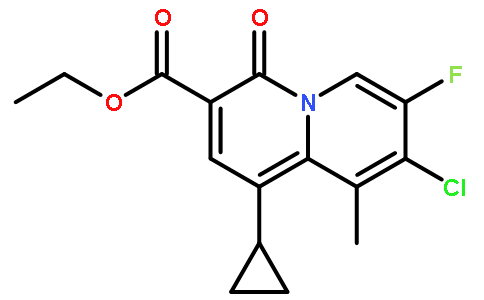 ethyl 8-chloro-1-cyclopropyl-7-fluoro-9-methyl-4-oxo-4H-quinolizine-3-carboxylate