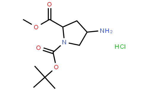 (2S,4S)-1-叔丁基 2-甲基 4-氨基吡咯烷-1,2-二甲酸酯盐酸盐