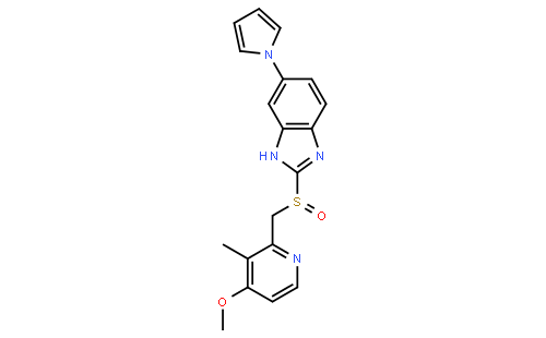 2-{[(4-methoxy-3-methylpyridin-2-yl)methyl]sulfinyl}-5-(1H-pyrrol-1-yl)-1H-benzimidazole