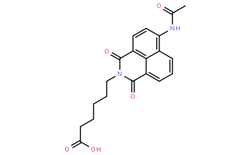 6-(4-乙酰胺-1,8-萘二甲酰亚胺基)己酸, 用于荧光