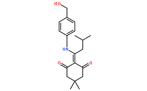 2-(1-((4-(Hydroxymethyl)phenyl)amino)-3-methylbutylidene)-5,5-dimethylcyclohexane-1,3-dione
