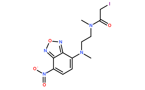 IANBD amide  [N,N'-Dimethyl-N-(iodoacetyl)-N'-(7-nitrobenz-2-oxa-1,3-diazol-4-yl)ethylenediamine]