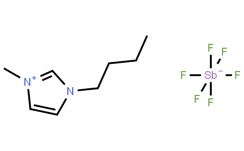 萨恩化学技术(上海)有限公司 > 1-丁基-3-甲基咪唑六氟锑酸盐  结构式